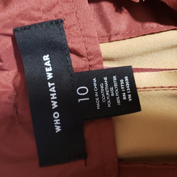 Faux leather pants. Size 10. Burnt red color. Who What Wear  brand - Picture 8 of 9